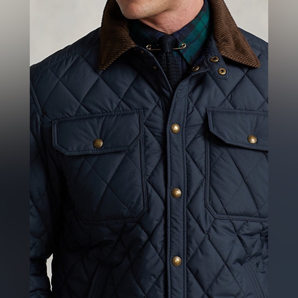 Polo Ralph Lauren Men's Brentford Insulated Quilted Shirt Jacket College xxl - Picture 4 of 10